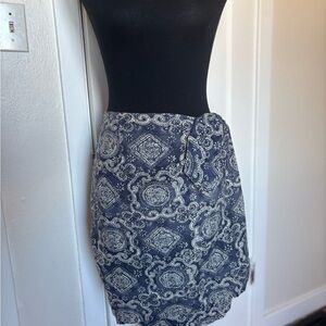 Express Vintage Silk Wrap Skirt